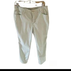 EST 1946 Denim striped mint green and white pants. Size 14
